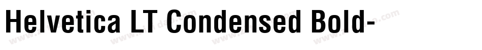 Helvetica LT Condensed Bold字体转换